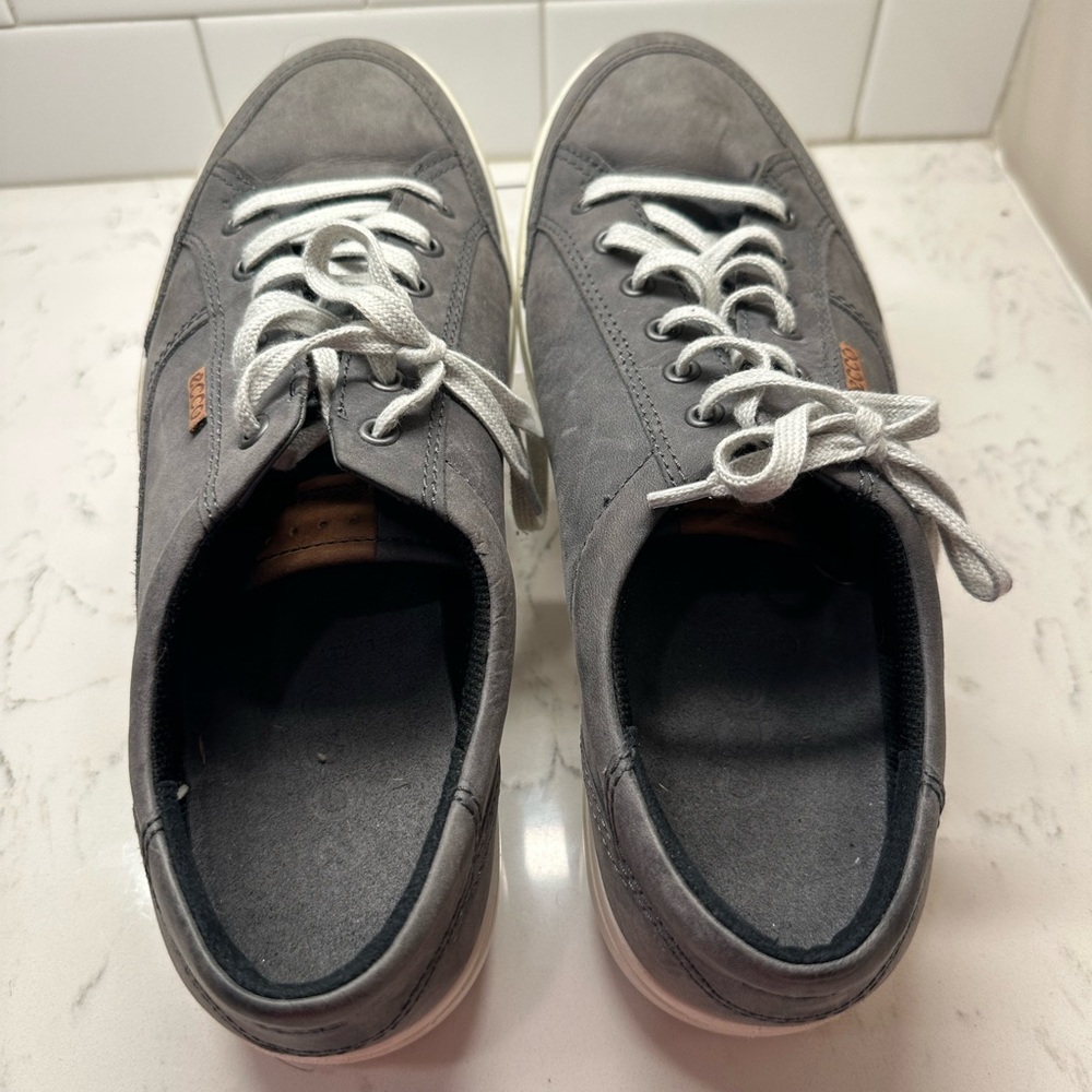 ECCO - Soft 7 sneaker, gray soft rich leather with all day comfort - Picture 2 of 11